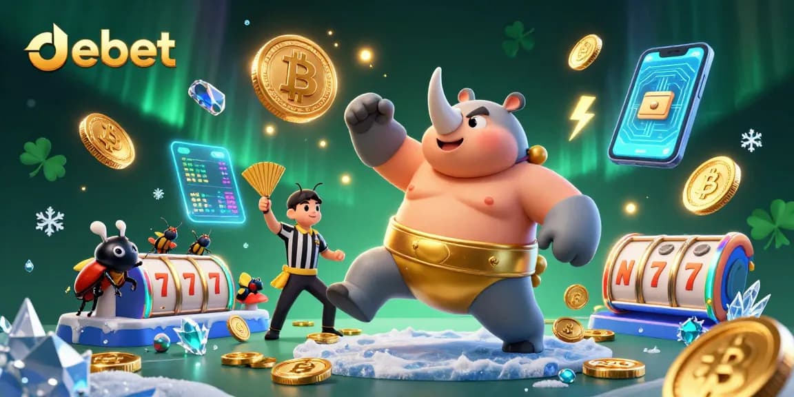 Bet on debet's thrilling casino adventure with 3D beetle characters amidst a cosmic backdrop.