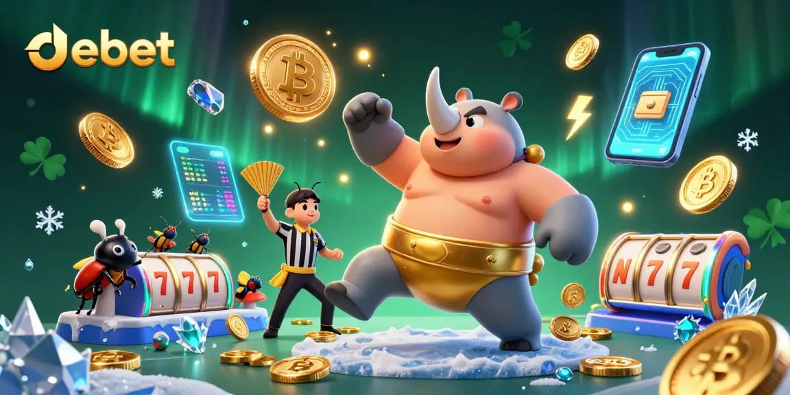 Bet on debet's thrilling casino adventure with 3D beetle characters amidst a cosmic backdrop.