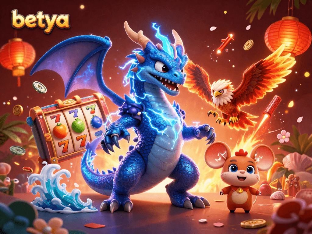 Spin to win with betya's thrilling slots featuring vibrant characters and exciting game elements.