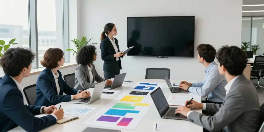 Accounting firm Australia team collaborating in a modern office setting