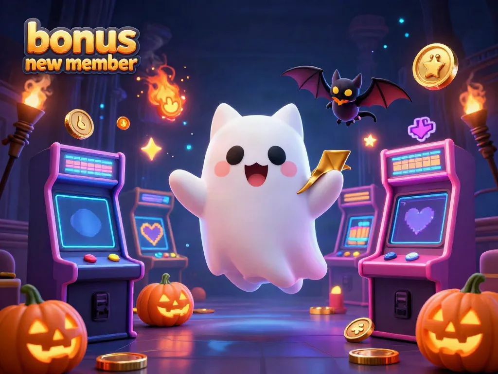 Capture the excitement of new player bonuses with this playful scene featuring the "bonus new member" theme.