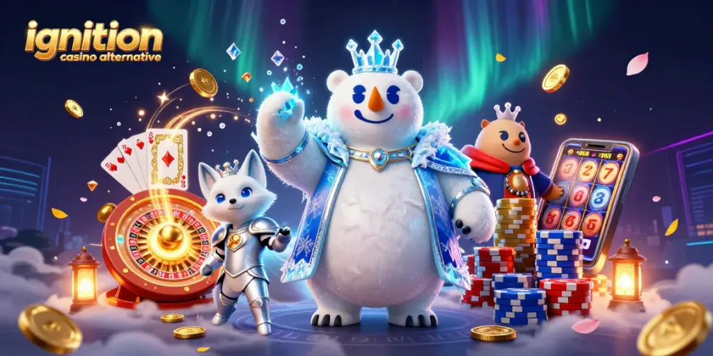 Experience gaming excitement with ignition casino alternative amidst vibrant winning elements and captivating characters.
