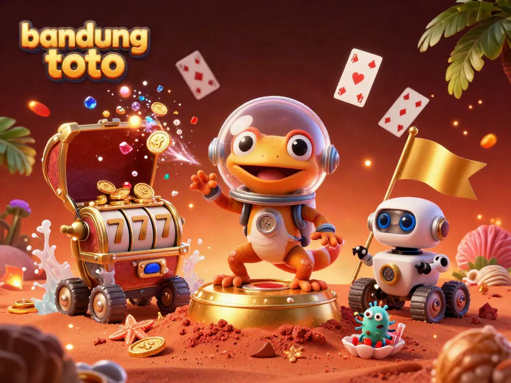 Experience thrilling gameplay at bandung toto with vibrant casino elements and a captivating Martian theme.