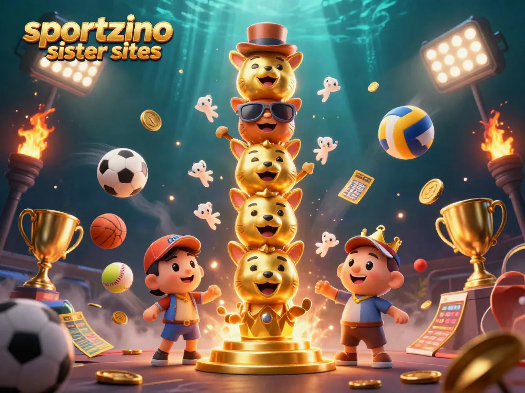 Join the fun at sportzino sister sites with vibrant gaming elements and animated sports actions.