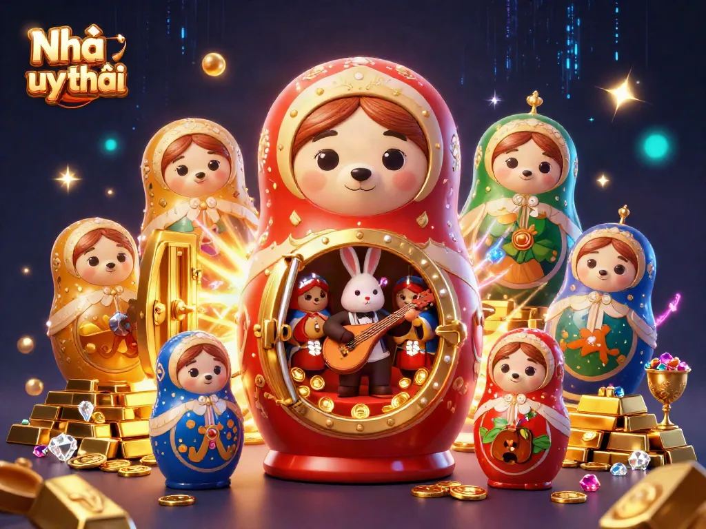 Experience authentic Nhà cái uy tín gaming with a vibrant 3D casino illustration featuring lively characters and dynamic elements.