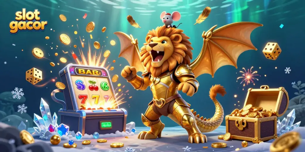 Experience thrilling gameplay with slot gacor featuring a dynamic 3D chimera creature and exploding jackpots.