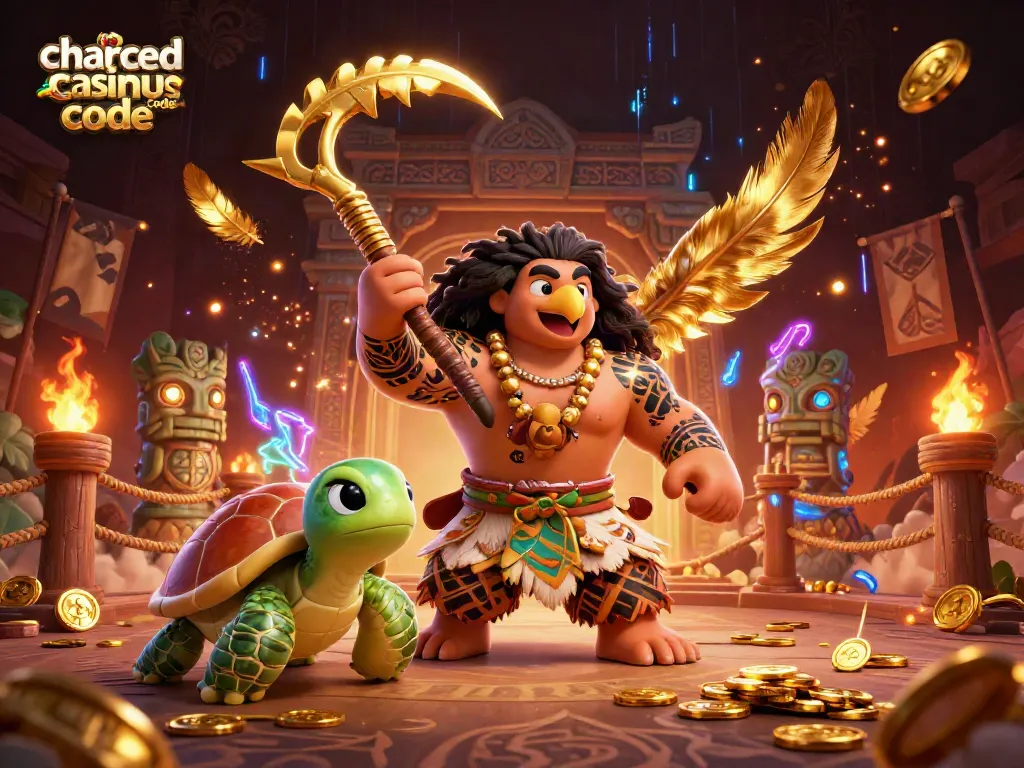 Experience the thrill of the chanced casino bonus code with vibrant 3D demon gods and dynamic gaming elements.