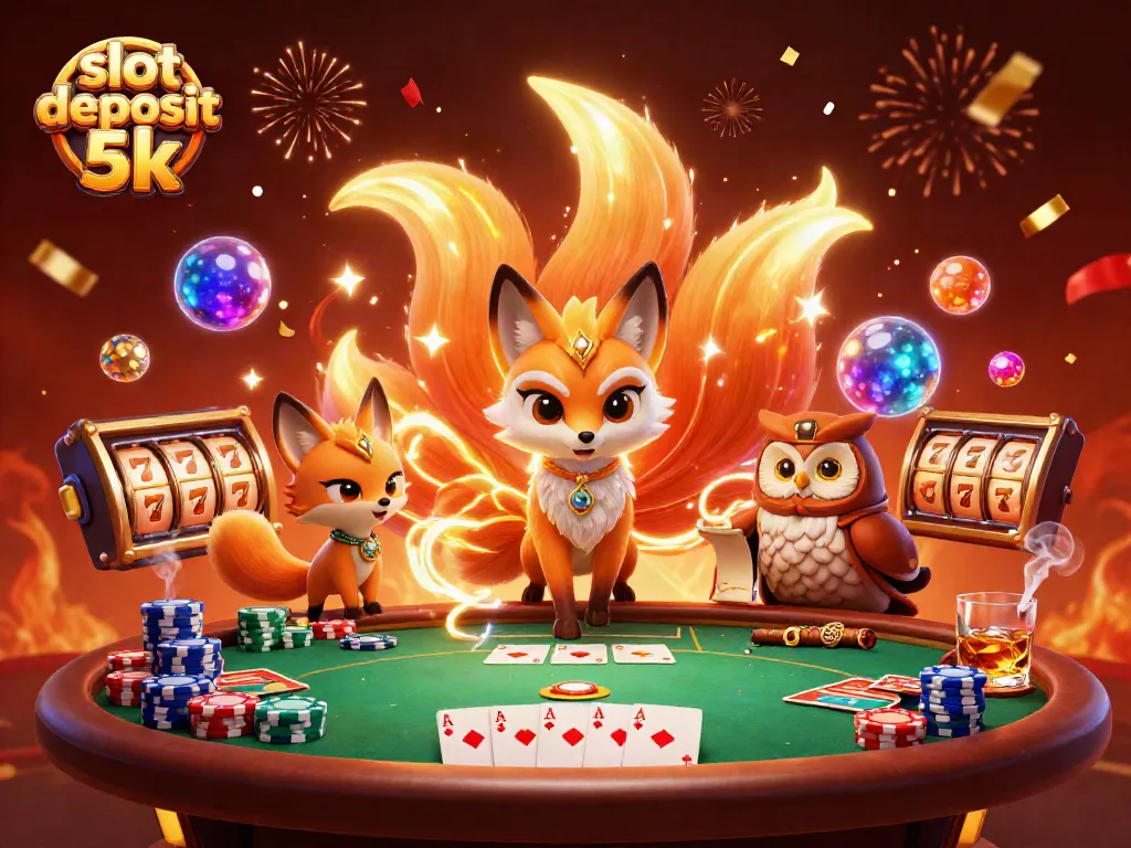 Experience excitement with slot deposit 5k and vibrant casino action in this dynamic scene.
