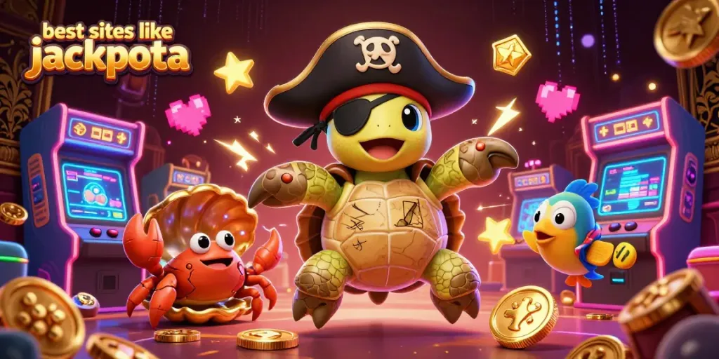 Engage with the best sites like Jackpota featuring vibrant casino characters and gaming elements.