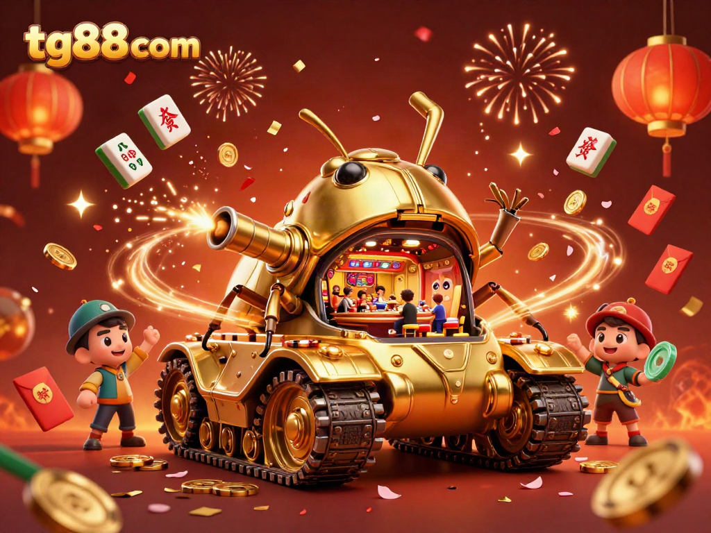 Engage with tg88 com's vibrant gaming scene featuring a golden beetle tank casino.