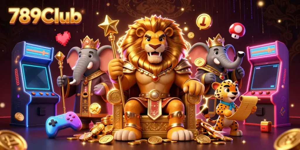 Experience thrilling gaming at 789Club with vibrant characters and dynamic casino elements.