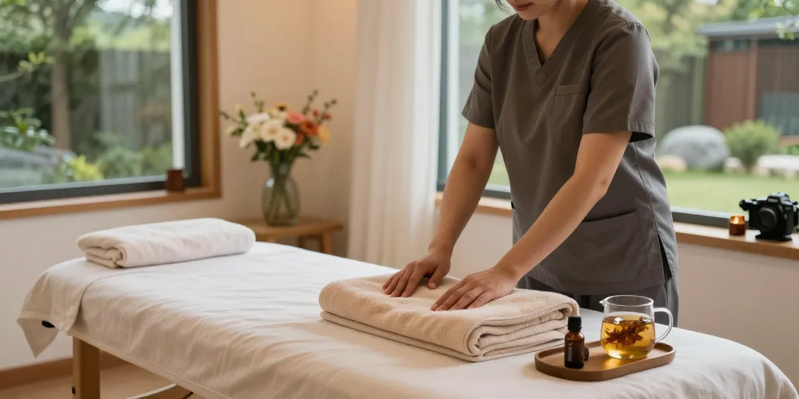 Relaxing 남양주출장마사지 therapy room with ambient lighting and soothing decor.
