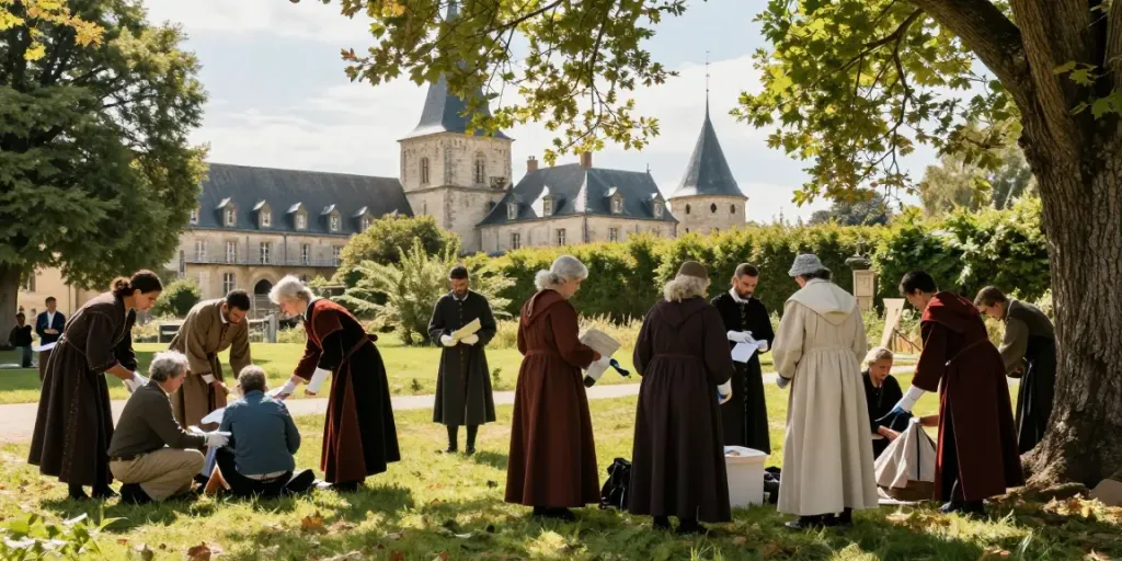 Action de solidarité au Prieuré Provincial de Touraine, illustrant l'engagement de l'ordre militaire et hospitalier de Saint-Lazare de Jérusalem.