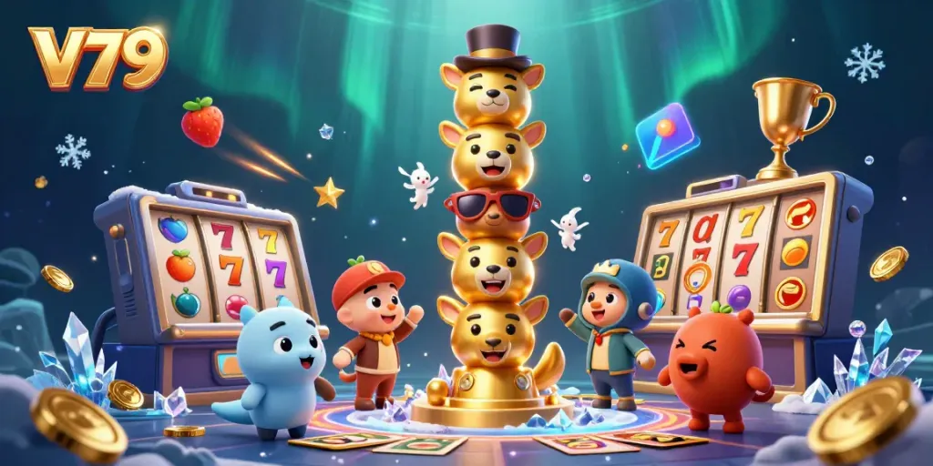 Trải nghiệm các tựa game slot hấp dẫn với nhà cái V79, hình ảnh đặc sắc của totem vàng và nhiều giải thưởng.