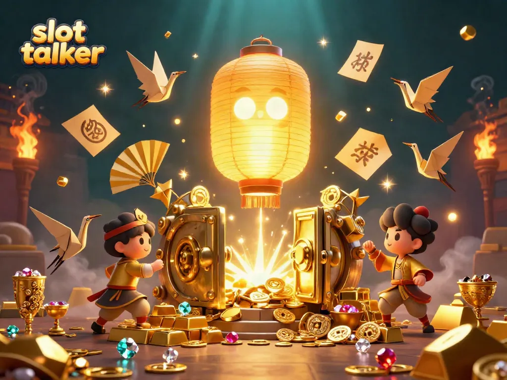 Engage with slot talker and explore vibrant slot machines in a fantasy casino setting.