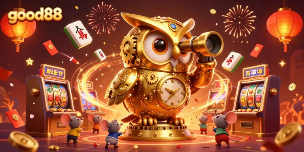 Engage with thrilling gaming experiences at good88, featuring lively characters and rich casino elements.