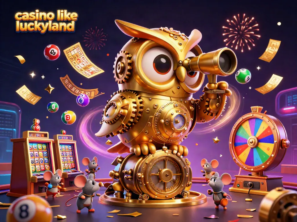 Experience excitement in a vibrant casino like LuckyLand with colorful elements and dynamic gameplay.