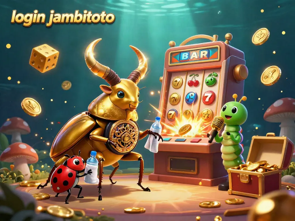 Play fun games and login jambitoto to join the action in this colorful 3D casino scene filled with excitement.