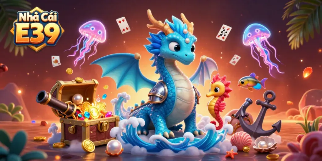Engage in the thrilling undersea world of Nhà Cái E39 featuring action-packed casino elements and vivid characters.