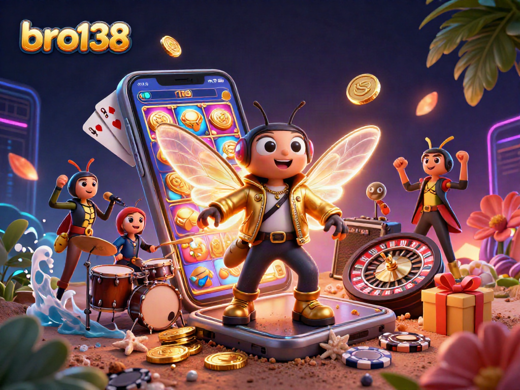 Experience thrilling gameplay with bro138, featuring a vibrant scene of casino action and excitement.