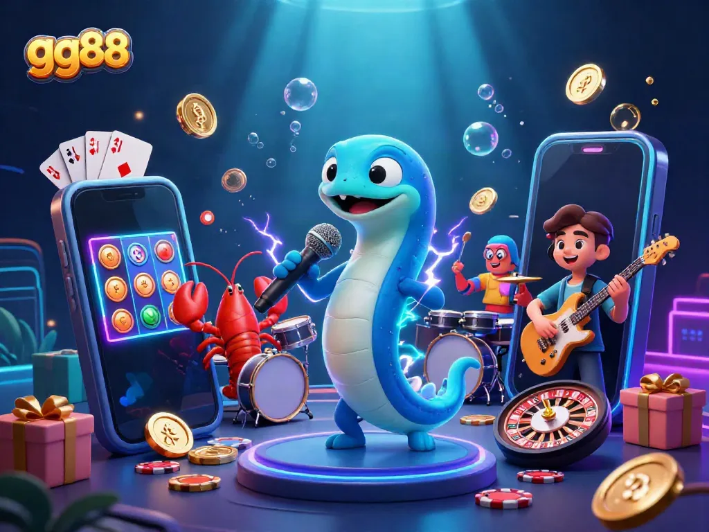 Experience thrilling gameplay with gg88 in a vibrant underwater casino illustration featuring colorful elements.
