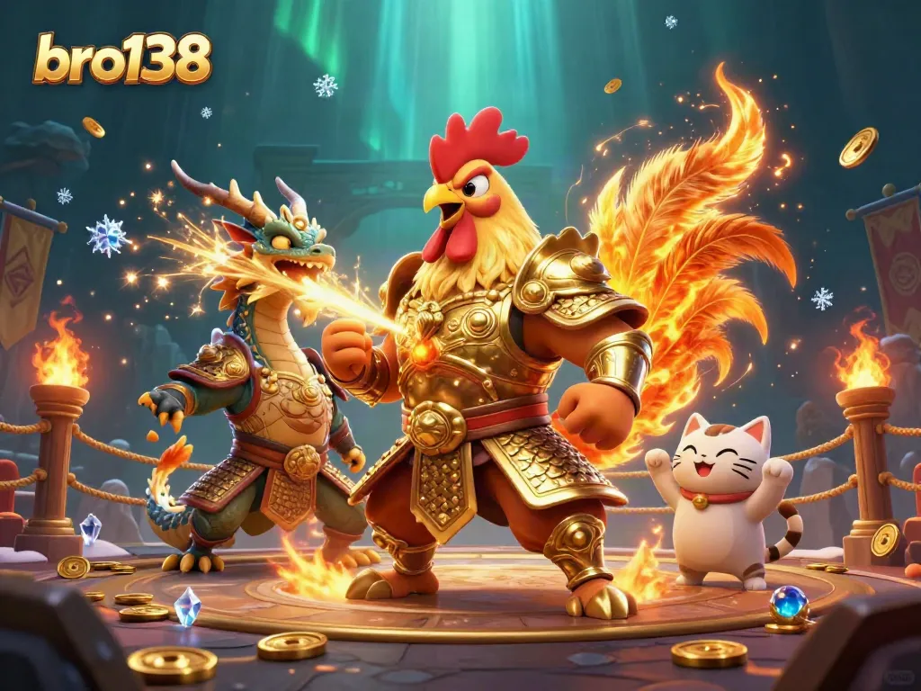 Experience thrilling gameplay with bro138 in this dynamic fantasy casino scene featuring vibrant characters and immersive elements.