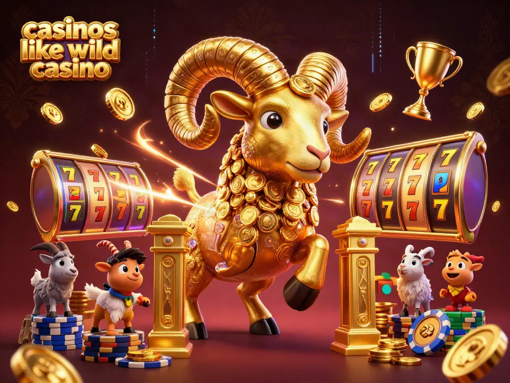 Engage with casinos like wild casino through an exciting dynamic slot-themed illustration.