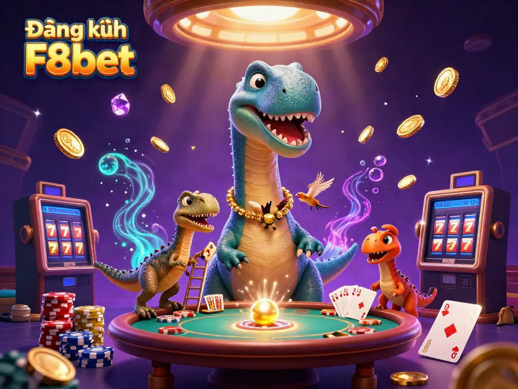 Experience Đăng ký F8bet with vibrant casino elements and colorful characters in action.